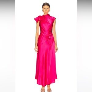 Acler Vibrant Pink Maxi Dress
